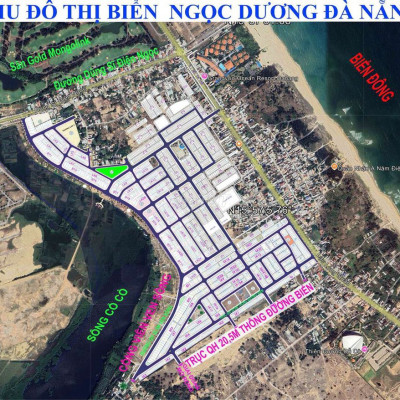 Lô 2 mặt tiền đường 15m khu đô thị Ngọc Dương Đà Nẵng chỉ 7 ti x