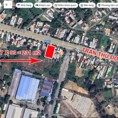 Bán lô đất 231 m2; đường Trần Thủ Độ; P.Điện Bàn Đông - TP Đà Nẵng.