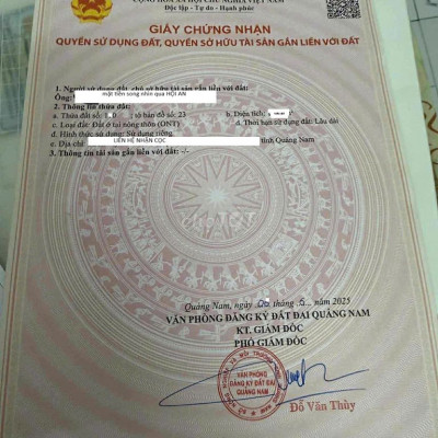 Cô 4 cần tiền làm nhà chống Bão, Bán MT Đường8m nhìn qua phố cổ Hội An